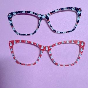 Pair Eyewear Set Classic Santa and Snowman Toppers for Wanda Frames